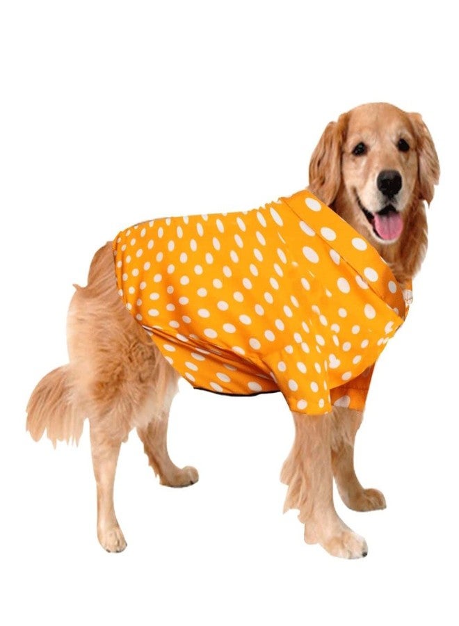 Sage Square Crazy Printed Dog Shirt, Trending Dog Shirt, Ultra Soft & Light Weight, Comfortable & Breathable Dog Apparel, Trendy Outfit (XLarge - 24 inch) (Polka Orange) - Image 1